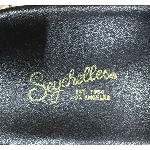 Seychelles Set The Tone Sandals Women's 6 Black Leather Twist Front Slide - Picture 4 of 6